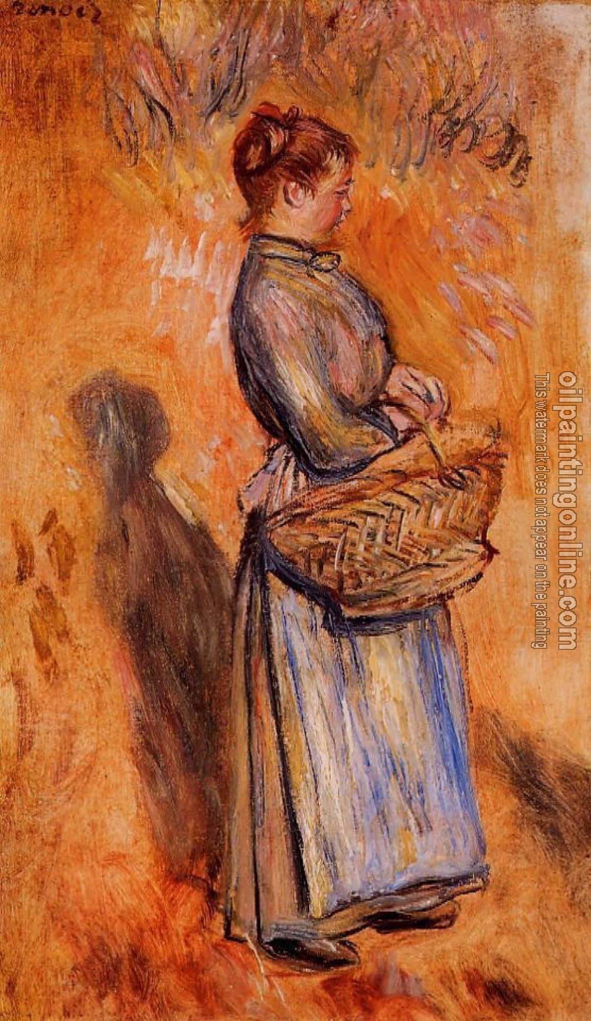 Renoir, Pierre Auguste - Peasant Woman Standing in a Landscape